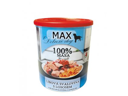 Max deluxe dog kostky libové svaloviny s lososem 800 g