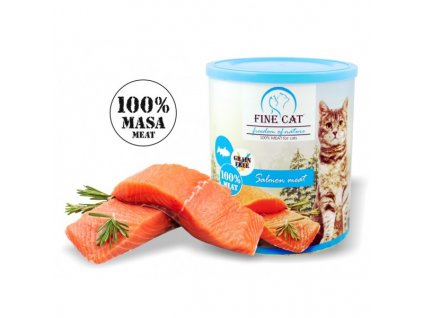 FINE CAT FoN konzerva pro kočky LOSOS 100% MASA 800g