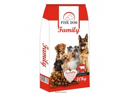 FINE DOG Family granule pro PSY s HOVĚZÍM 10kg