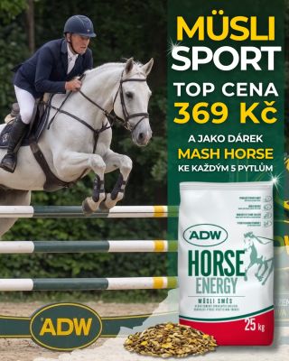 💥 MÜSLI SPORT nyní za TOP CENU! 💥 Sezóna je v plném proudu, a proto jsme se rozhodli podpořit sportovní výkony vašich koní...