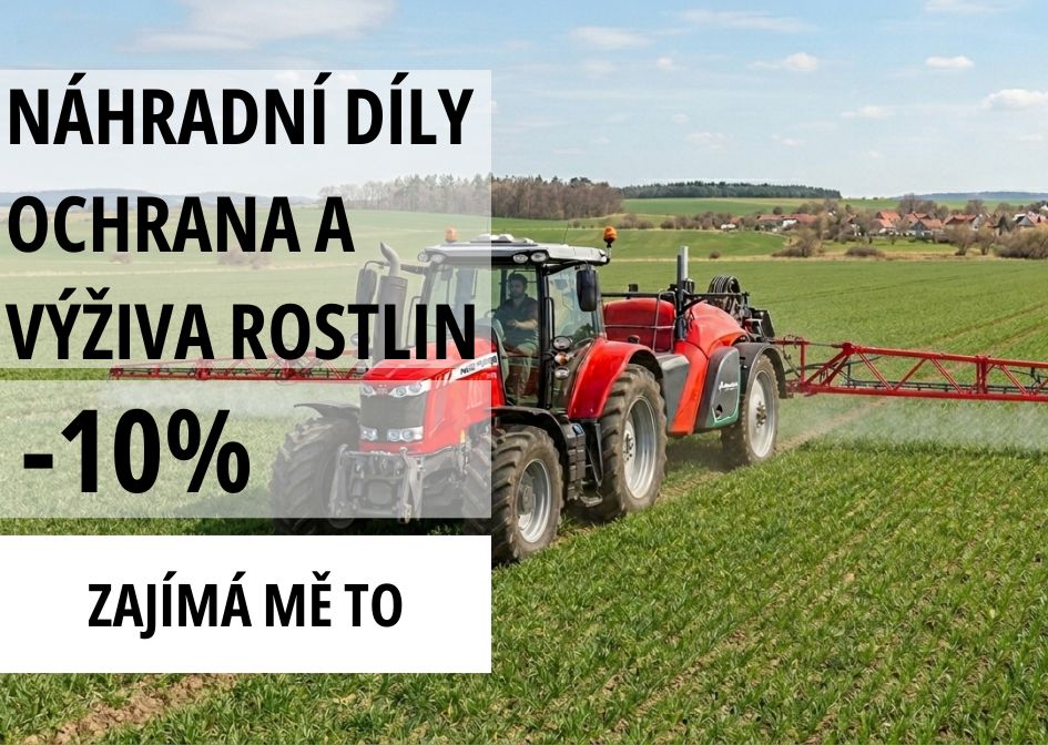 Náhradní díly z kategorie výživa a ochrana rostlin se slevou 10%
