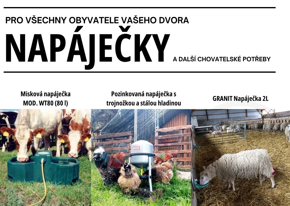 Napáječky, krmítka a další chovatelské potřeby u nás na eshopu