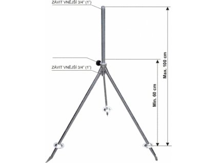 Trojnožka s bodci 3/4"