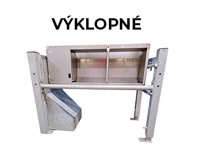Výklopné, vyhřívané žlaby