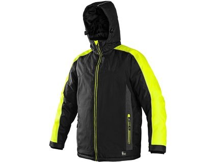 Bunda  CXS BRIGHTON, zimní, černo-žlutá (Velikost 4XL)