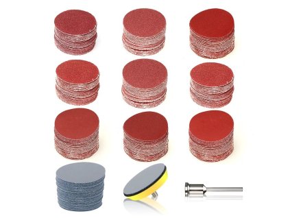 Opravárenská sada brusných výseků 75mm,P80 P3000 vč.adaptéru,stopka 3 mm 102ks aldivex