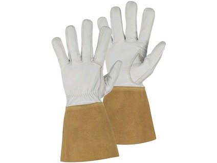 Rukavice CXS LORNE, svářecí, šedo - hnědá (Délka 33 - 35cm, Velikost 11)