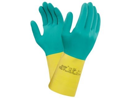 Kyselinovzdorné rukavice ANSELL BI-COLOUR (Délka 32,3 cm, Velikost 11)