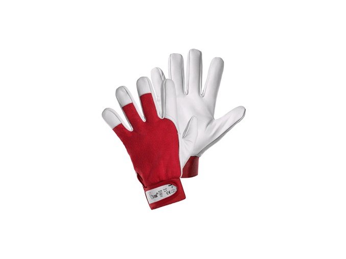 Kombinované rukavice TECHNIK, červeno-bílé