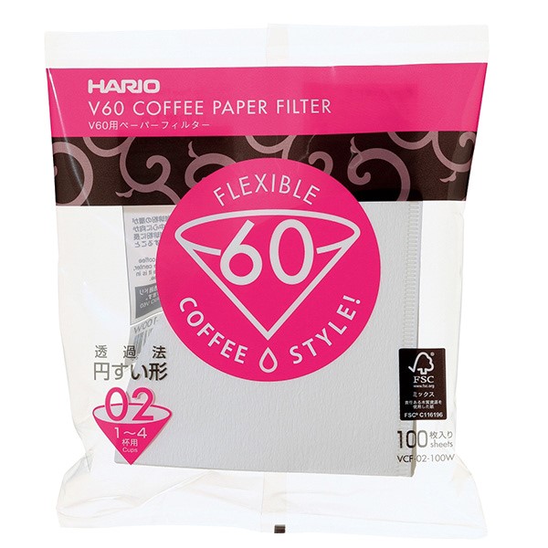 Papírové filtry Hario V60-02 100 ks