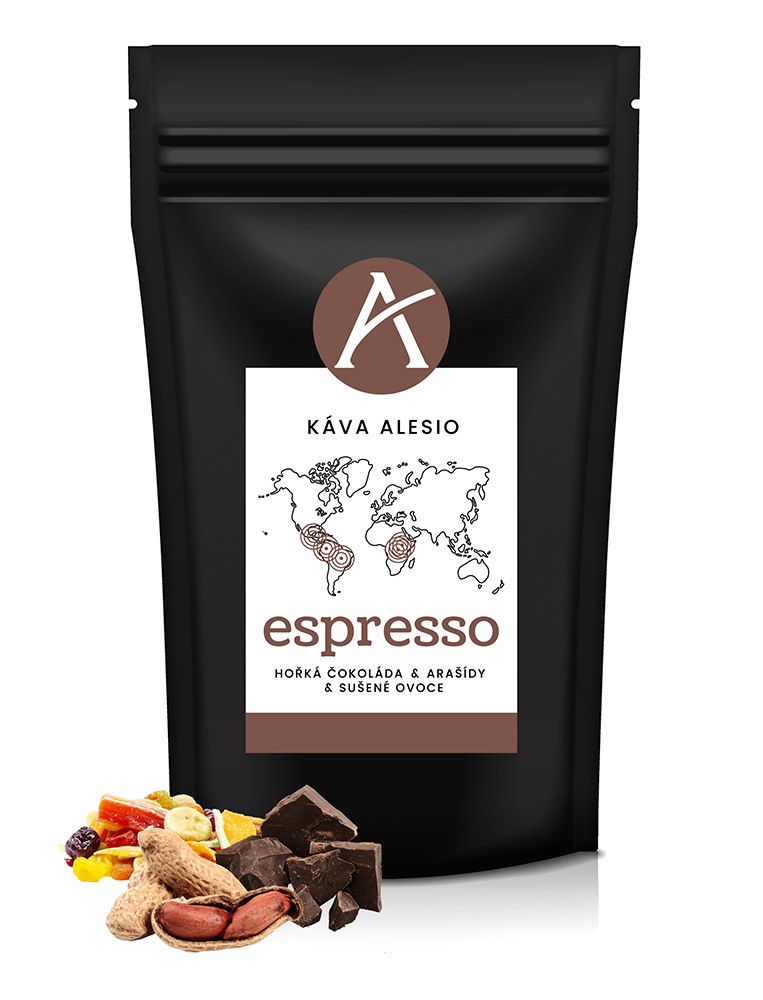 Káva Alesio Espresso 250g, ZRNKOVÁ