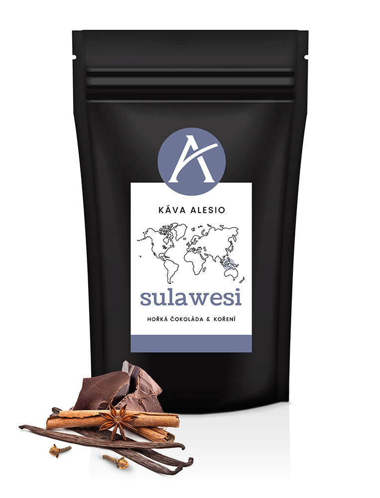 Káva Alesio Sulawesi 250g, ZRNKOVÁ