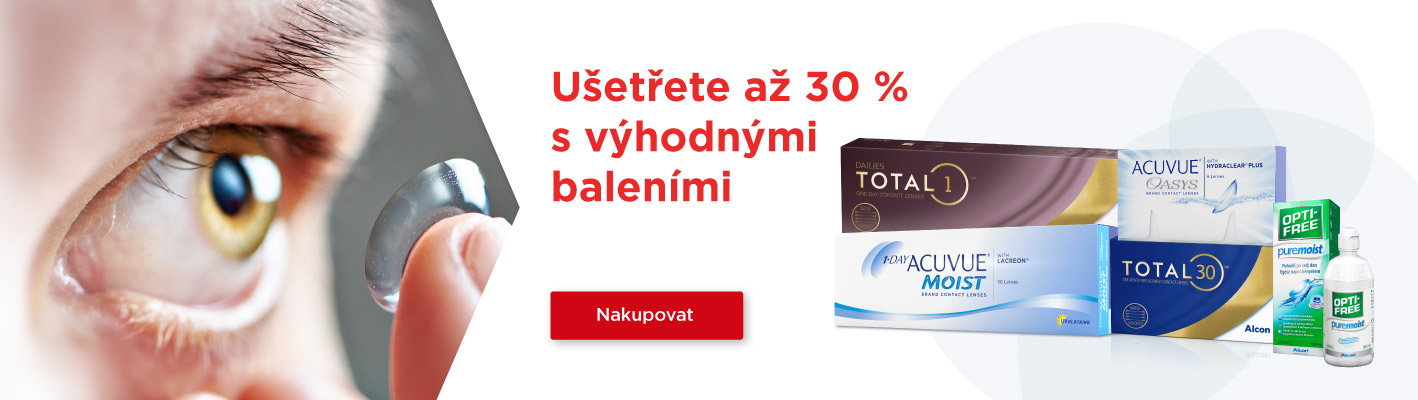 Sleva až 30% na kontaktní čočky