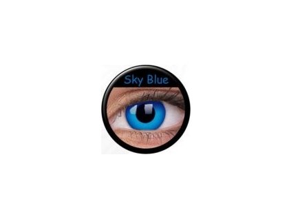 ColourVue Crazy čočky - Sky Blue 2 ks jednodenní - nedioptrické barevné (Dioptrie - sph +0,00, Zakřivení - B.C. 8,6)