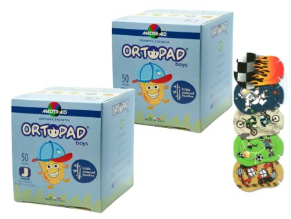 Dětské okluzory Ortopad Boys with natural bamboo 2x50 kusů (Velikost Junior)
