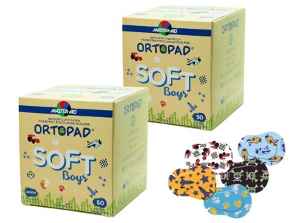 Dětské okluzory Ortopad Soft kluci 2x50 kusů (Velikost Regular)