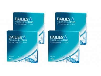 Dailies AquaComfort Plus (90 čoček) výhodné balení 4 krabiček (Dioptrie - sph +8,00, Průměr - DIA 14,0, Zakřivení - B.C. 8,7)