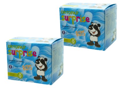 Dětské okluzory Ortopad Surprise Boys with natural bamboo 2x50 kusů (Velikost Medium)