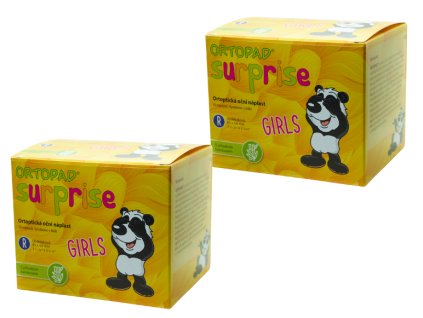 Dětské okluzory Ortopad Surprise Girls with natural bamboo 2x50 kusů (Velikost Regular)