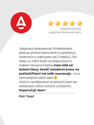 💙 Každá recenze má svůj příběh. Za každým hodnocením je člověk, kterému jsme pomohli lépe vidět, vybrat nové brýle nebo...