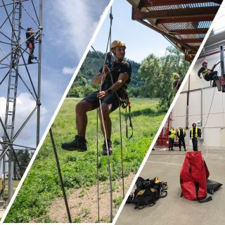 👷‍♂️ Kdo pracuje ve výškách a nad volnou hloubkou? Údržbáři, pracovníci logistiky, stavebnictví, riggeři, elektrotechnici,...