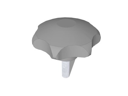 857 hlavice plastova m6 x 12