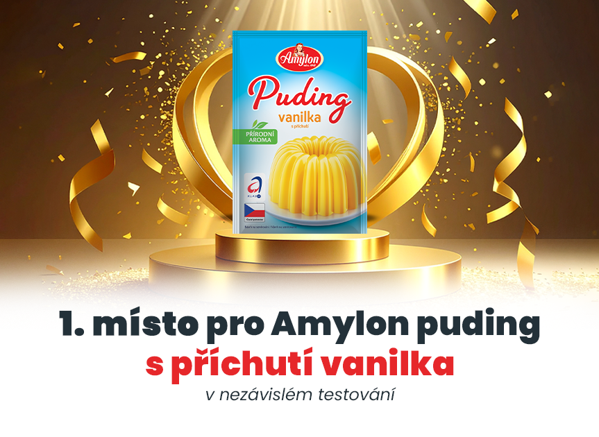 1. místo puding s příchutí vanilka