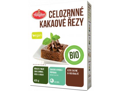 Amylon BIO celozrnné kakaové řezy z celozrnné mouky snadná příprava pro vegany