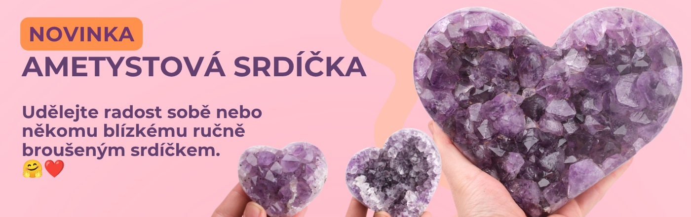 metystová srdíčka ručně broušená z přírodního kamene. Krásný dárek i osobní talisman pro klid a pohodu. Novinka v nabídce — objevte je nyní.