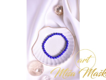 Lapis lazuli náramek 6mm AA vysoká kvalita (duchovno, ochrana, kámen mudrců)