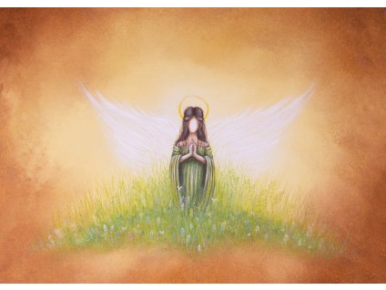 Anděl na louce - autorský tisk A4