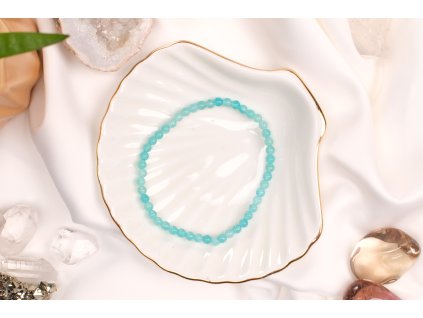 Amazonit náramek 4 mm AA kvalita