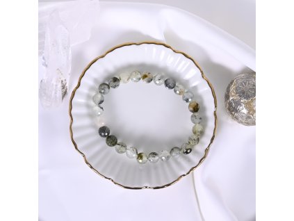 Prehnit vybroušený náramek 8mm AAA