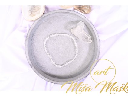 Horský křišťál vybroušený náramek 4mm (síla, ochrana, meditace, čistota)