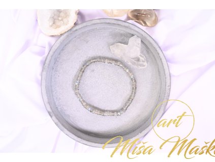 Labradorit náramek AAA kvalita "mini" rondelky (světlo do života, ochrana, intuice, nové myšlenky)