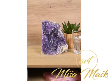 Ametystová leštěná dekorační drúza AA kvalita (ochrana, čištění, duchovno) č.91
