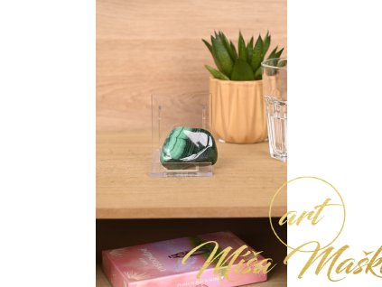 Malachit leštěný AA kvalita (vzácnější, ochranný, vhodný pro děti, chrání na cestách) č.29