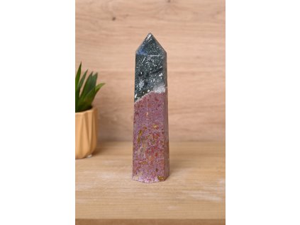 Vybroušená špice oceánový jaspis (fantazie, něha, klid, příroda) č.17