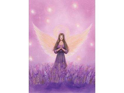 Levandulový anděl - autorský tisk A4