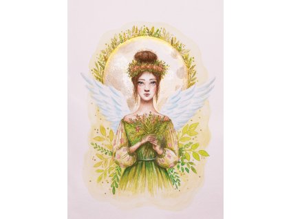 Lesní andělka - autorský tisk A4