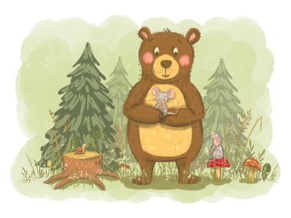 Medvídek - autorský tisk A4