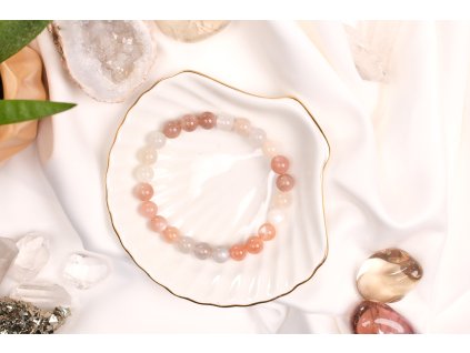 Sluneční a měsíční kámen mix náramek 8mm