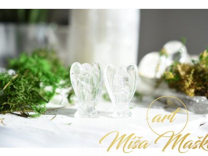 Křišťálový anděl 5cm (síla, ochrana, meditace, čistota)