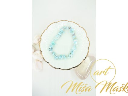 Larimar náramek sekaný (duchovno, Atlantida, kámen delfínů, svět andělů) AA extra kvalita