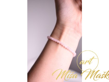 Růženín náramek 4mm (sebeláska, psychika, vztahy, parterství)