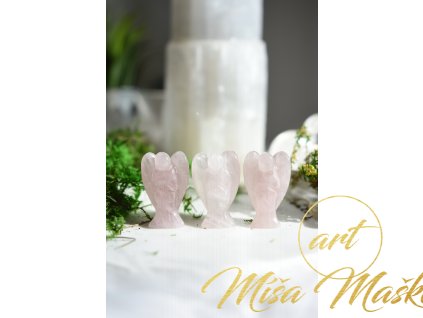 Růženínový anděl 5cm (sebeláska, psychika, vztahy, parterství)