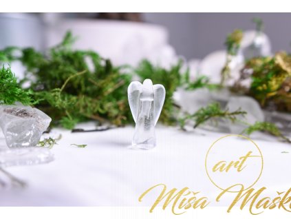 Křišťálový mini andílek (síla, ochrana, meditace, čistota)