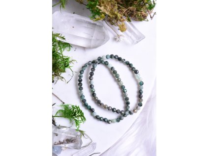 Smaragd vybroušený náramek 4-5 mm AAA (srdíčko, štěstí, blahobyt, síla králů)