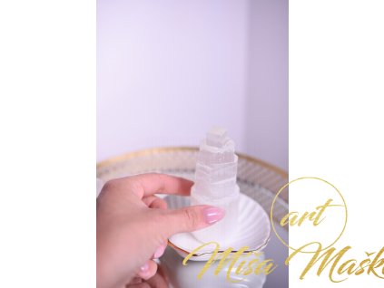 Selenit věž (klid, uvolnění, napojení, jasnozřivost, intuice) 10 cm