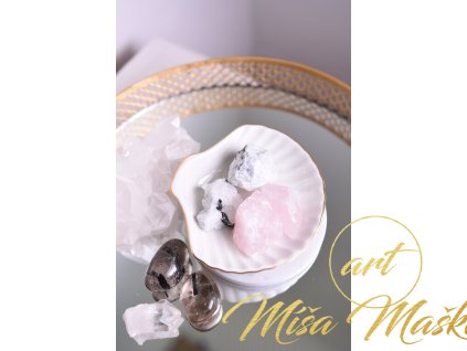 Set kamenů pro pohlazení (růženín a měsíční kámen)
